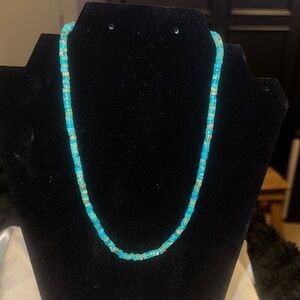 16 inch Turquoise Heishi Necklace